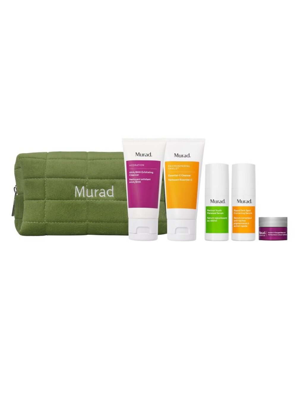 Murad Core Essentials 5-Piece Trial Kit - Cleanser, Retinol, Dark Spot Serum +